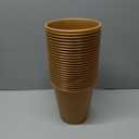 Layhit 24 Pcs Plastic Ice Buckets for Parties 3 Liters Wine Bucket Portable Ice Holder Disposable Wine Cooler for Party Wedding Party Beverages Champagne Soda and Beer (Gold)