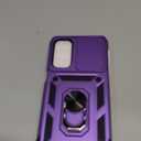 Janmitta Compatible with Galaxy A15 5G Case Built in Slide Camera Lens Cover+Screen Protector+Finger Ring Holder Kickstand,Heavy Duty Shockproof Full Body Phone Cover,2024 Purple