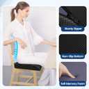 SweetSlubr Seat Cushion for Tailbone Pain Relief, Office Chair Cushion, Memory Foam Large Chair Cushion with Non-Slip Cover for Soft Support at Office Chair, Car Seat, Airplane Black/XLarge