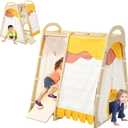 7 in 1 Indoor Playground Jungle Gym Playset, Climbing Toys for Toddlers, Indoor Playground Set with Tent, Slide, Monkey Bars, Playground for Kids Easy Assembly