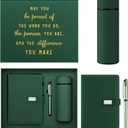 Honoson Christmas Employees Appreciation Gift Set for Men, New Employee Welcome to The Team Sets Notebook Pen and Tumbler May You Be Proud, Farewell Gifts for Coworkers Christmas(Dark Green)