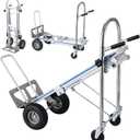 3 in 1 Hand Truck, Convertible Hand Trucks 1000 LBS Capacity, Heavy Duty Hand Truck Dolly Durable Aluminum and Steel Construction with 10" Pneumatic Wheels
