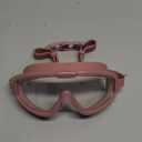 Petites Pommes Adult Swim Goggles for Ages 14+  Lightweight Silicone, Anti-Fog Wide Lens, Hair-Safe Buckle, Cotton Pouch (Dark Rose)