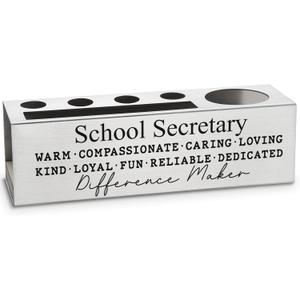 vizuzi School Secretary Gifts, School Secretary Pencil Holder, School Secretary Appreciation Thank You Gifts, School Secretary Day Week Birthday Gifts Office Desk Pencil Holders & Pen Holders Zgg7