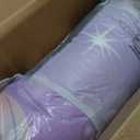 A Nice Night Mermaid Wearing Starfish Hair Accessory Queen Comforter Set for Girls, Ocean Theme Twin 6-Piece Bed in a Bag with Sheet Set & Pillowcases