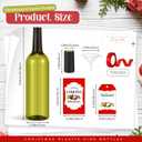 Acellegic 16 Set Christmas Coquito Bottles 25 oz Coquito Plastic Wine Bottles with Caps Labels Stickers PVC Shrink Capsules Ribbons Funnel for Homemade DIY Craft Xmas Party Brewing Beverages Liqueur