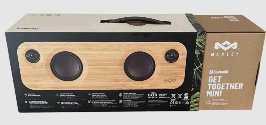 House of Marley Get Together Mini: Portable Speaker Wireless Bluetooth Wood NEW