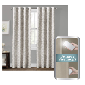 Smart Curtains Easy Hang Curtain Hidden Back Hooks Panel 40inX63in