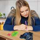 DIY Diamond Desktop Ornament, Crystal Halloween Diamond Art Painting Tabletop Ornaments Single Sided, Horror Mask Diamond Ornament for Adult Beginner Home Office Decor Crafts Present 8x8 Inches