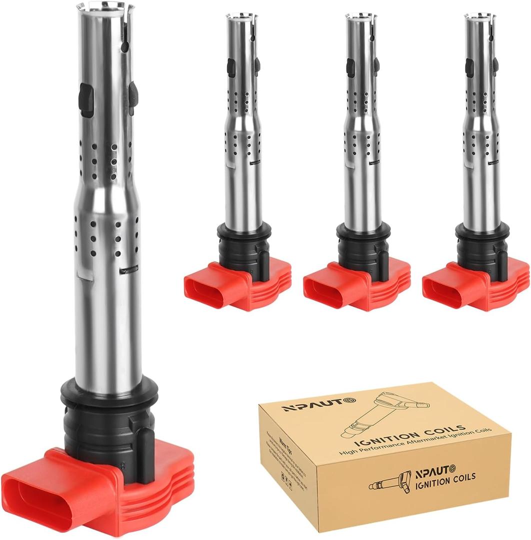 Ignition Coil Pack Replacement for Turbo 2.0 2.0T 3.2L Audi A4 A5 A6 A3 Q5 SQ5 Q7 S4 S5, VW Passat Jetta GTI CC Tiguan 2006 2007 2008 2009 2010 2011 2012 2013 2014 2015 2016, 06E905115E UF529, 4pcs