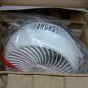 IRIS USA WOOZOO Air Circulator Fan with Remote, 360 Oscillation, 3 Speeds, 75ft Max Air Distance, Quiet Motor, Small Fan for Bedroom, Office, Dorm, White, DESK TOP