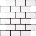 Art3d Peel and Stick Backsplash for Kitchen White Subway (10 Tiles, Thicker Design) (White With Black Grout)