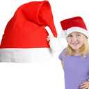The Dreidel Company Red Christmas Santa Clause Hat, Xmas Hat for Unisex Adults and Kids, Festive Party, 18" (6-Pack)