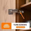 HBL' 170° Soft Close Cabinet Hinges, Wide Opening Hydraulic Cupboard Hinges for Thick Cabinet Doors, Heavy-Duty Angle Adjustable Overlay Design, 4 Pack