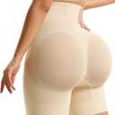 Nebility Shapewear Tummy Control Underwear for Women High Waisted Butt Lifting Panties Body Shaper Shapewear Shorts (Beige,X-Large)