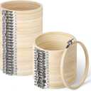 40 Pieces 6 Inch Round Embroidery Hoops Bulk Bamboo Frame Circle Cross Stitch Hoop Ring for Embroidery Art Craft Sewing