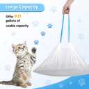 Self-Cleaning Litter Box, Drawstring Litter Box Liners, 60 Count Waste Drawer Liners Bags Replacement Compatible with Self-Cleaning Litter Box Robot Cat Litter Waste Receptacles Bags