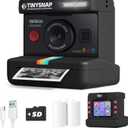 Instant Print Camera for Kids,2.4 Inch Screen Kids Instant Cameras, Christmas Birthday Gifts for Girls Age 3-12, Portable Toddler Toy for 3 4 5 6 7 8 9 10 Year Old Girls Boys (Black) (Black)