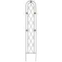 Arcadia Garden Products TR02B- Emerald Series Trellis, Arched Garden Trellis 5' x 10", Black