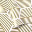 2 x Modern Peel and Stick Wallpaper Boho Gold Contact Paper for Cabinets and Drawers Geometric Bathroom Self Adhesive Removable Wallpaper for Bedroom Gold Decorative Contact Paper 197inL17.3inW