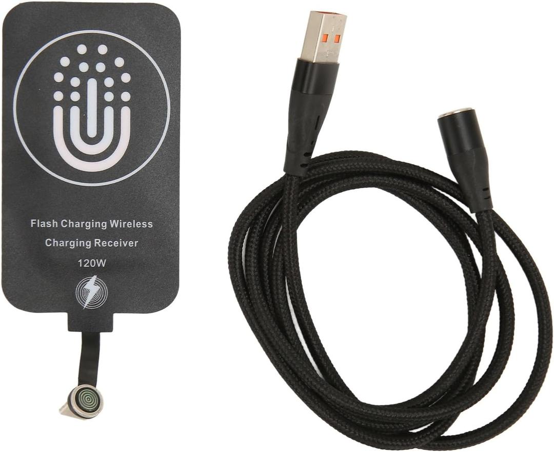 120W Type C Magnetic Charging Receiver for Galaxy A51 A20E, 10W Charging Patch Magnetic Dual Purpose Back Sticker.