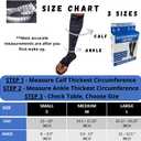 Socks For Women Open Toe 20-30 mmHG Knee High Graduated Compression Toeless Compression Stockings Women & Men (Large) (Solid)