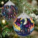 Flying Dragon Stained Glass Orament - Christmas Ornament - Christmas Decorations for Tree - Holiday Present ldeas - Gift Exchange
