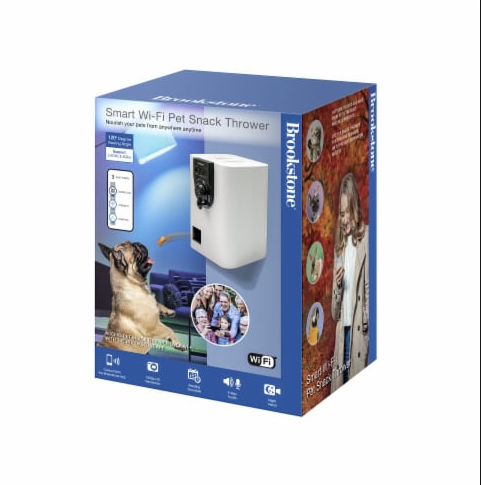 Brookstone Smart Wi-Fi Pet Snack Thrower