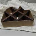 KIRIGEN 8-Bottle Countertop Wine Rack - Wine Bottle Holder for Bar Table/Wine Cabinet Free Standing - Wood 3-Tier Wine Display and Storage Shelves Dark Brown XHJJ3-DBR