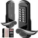 Elemake Keyless Door Lock with Keypad, Right Handed Mechanical Door Lock, Security Combination Digital Stainless Steel 304 - Not a Deadbolt (MKS04R)