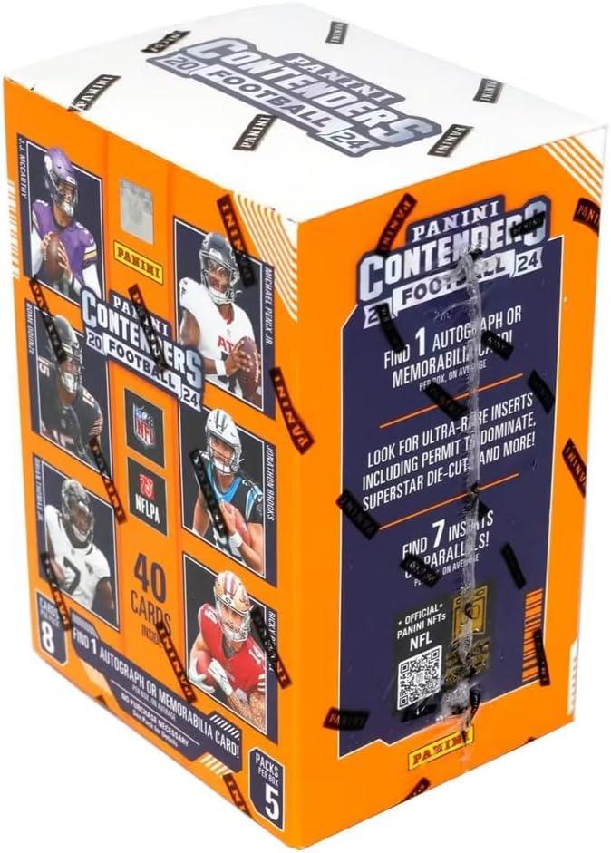 202425 Panini Contenders NFL Football Blaster Box  Official Trading Cards  Includes Blaster-Exclusive Parallels, Rookie Tickets & Inserts  Sealed Retail Box
