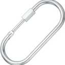 Quick Link Big Oval Locking Carabiner Clip Large Tow Chain Quick Links Rope Connector 6 Inch M10 for Trailer Swing Hammocks Cable Camping