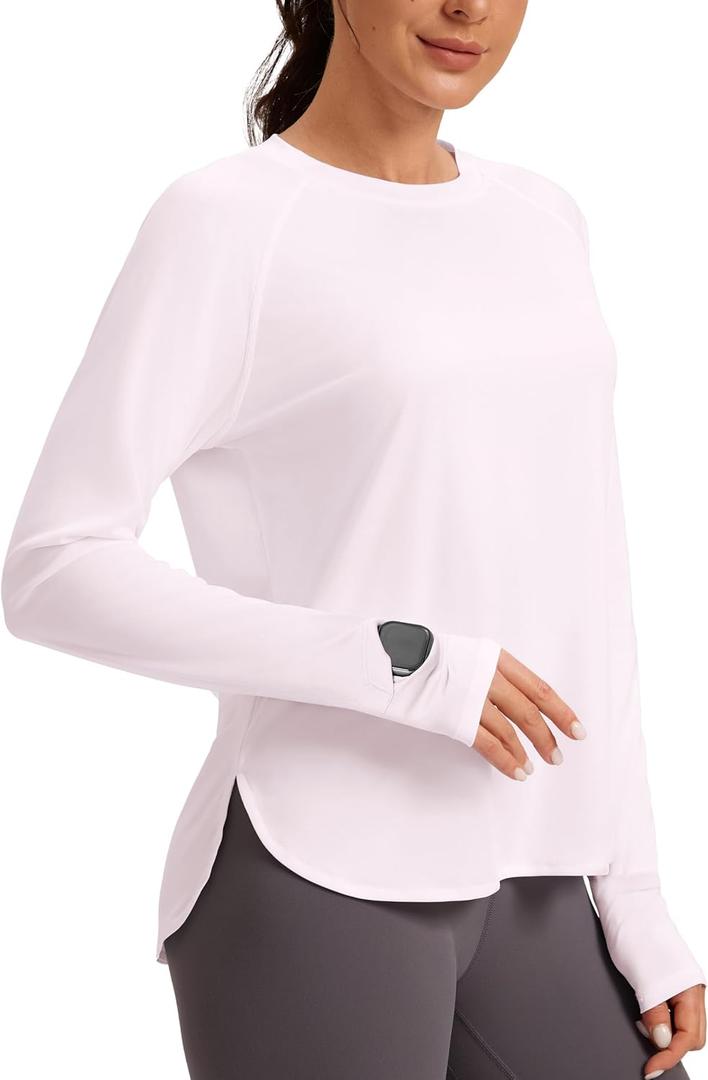 Women's Sun Shirts UPF 50+ Long Sleeve Uv Protection Shirts Lightweight Quick Dry SPF Clothing Outdoor Hiking Tops (Pink, XXL)