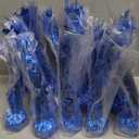 Crowye 18 Pieces Metallic Foil Spray Centerpiece Party Star Table Decoration Burst Metallic Table Centerpieces for Birthday Party Season Holiday(Blue)