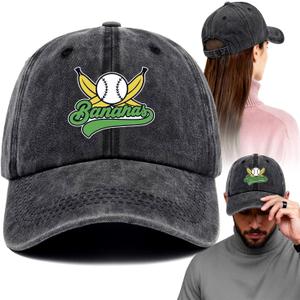 Let's Go Bananas Funny Printed Cotton Baseball Cap Adjustable Retro Washed Lightweight and Breathable Unisex, Dad Hats Birthday Gifts for Women Men Moms Dads Grandpa Husband Friend Bestie Coworker