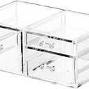 Cq acrylic Stackable Make Up Organizing With 3 Drawers,Clear Drawer Organizer for Vanity Counter,Large Plastic Makeup Storage Organizer for Bathroom,Craft,Accessory,Beauty Supplies,Pack of 1