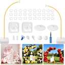 Balloon Arch Kit,Free Bending Shape 8.2FT & 5FT Half Balloon Arch Stand with Base for Birthday Wedding Baby Shower Graduation Party Decorations(Gold)