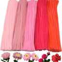 Cldamecy 500 Pcs Pink Series Pipe Cleaner Craft Set in 5 Assorted Colors,Fluffy Pipe Cleaners Chenille Stems for Christmas DIY Decorations,Art Projects