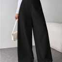 GORGLITTER Women's Wide Leg Dress Pants High Waisted Business Casual Trousers Dressy Work Office Pants Black Medium (Black, M)