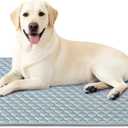 Dog Crate Pad for Dog Cages Soft Tricot Kennel Pad Anti-Slip Dog Bed Mat for Crates Durable Washable All Season Pet Beds Blue 42280.2inch