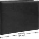 3 Rings Check Binder for End-Stub Deskbook Checks, 3 on a Page, Fit 3 & 9 Holes Check Faux Leather (9.1"x12.5") (Black)