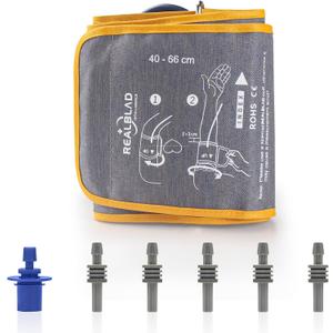 Extra Large Blood Pressure Cuff for Big Arms, XXL Bp Cuff(40-66cm) - 6 Different Blood Pressure Connectors are Compatible with Almost All Bp Monitors