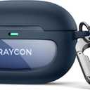 SURITCH Case for Raycon Everyday Earbuds (2024 Edition), Shockproof Magnetic Case for Raycon Bluetooth True Wireless in-Ear Buds Headphones, Protective Cover with Magnetic Lid Lock & Carabiner, Navy