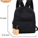 Phaoullzon Teen Girls Mini Backpack Purse Kids Canvas Small Tiny Cute Bag,Black