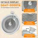 2026 Upgrade W11517959 W10275048 10" Range Dual Radiant Surface Heating Element Replacement Fit for Whirl-Pool, May-tag, Kitchen-Aid, Jenn-Air Stove, Replace W10169799 W10823729 by Fetechmate