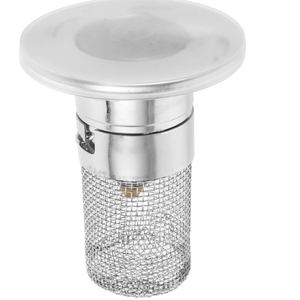Bathroom Sink Drain Stopper with Built Hair Strainer Push Button Design Leakproof Basin Filter for Easy Installation Compatible with Standard Sinks Construction