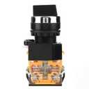 LA38-11BX22 Momentary Rotary Selector Switch, 2 Position Self-Resetting, 22mm Mounting Hole, 10A 220V/380V, Plastic