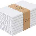 Urban Villa Flour Sack White Kitchen Towels 100% Cotton Highly Absorbent Dish Towels for Bread Proofing Baking Drying Dinnerware Glass Embroidery DIY Projects Zero Lint 27x27 Inches (8 Pack)