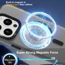 aoub for iPhone 15 Pro Case, Compatible with MagSafe, Rugged Sturdy Shockproof Protection Bumper, Magnetic Phone Case for iPhone 15 Pro, Classic Hybrid Clear Case, Black