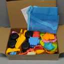 Dreamon Beach Toys for Kids 3-10, Collapsible Sand Castle Toys for Beach Include 3 Pack Foldable Buckets, Shovels Molds and Storage Mesh Bag, Sandbox Travel Toy for Toddlers Kids